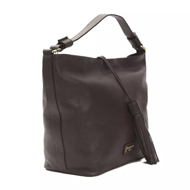 Pompei Donatella Brown Leather Women Shoulder Bag