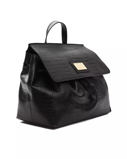 Pompei Donatella Black Leather Women Shoulder Bag