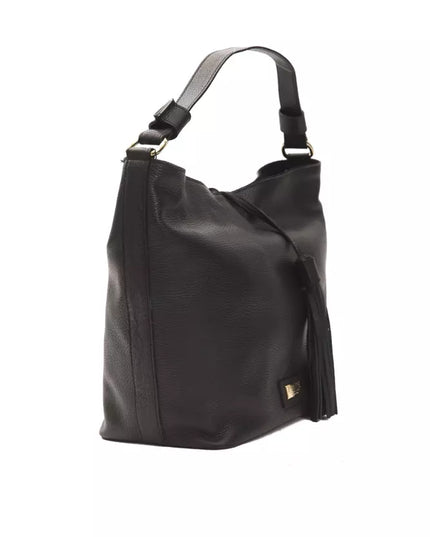Pompei Donatella Black Leather Women Shoulder Bag