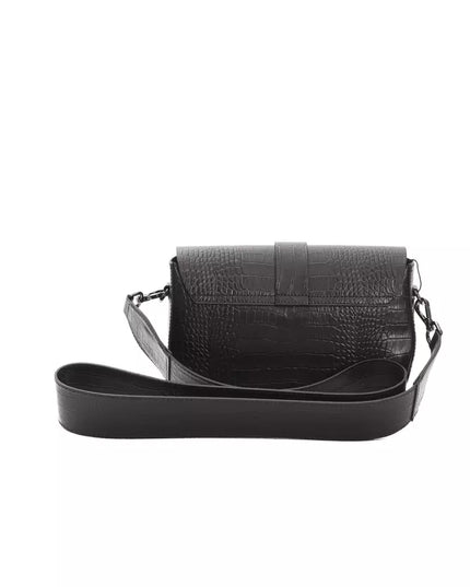 Pompei Donatella Black Leather Women Crossbody