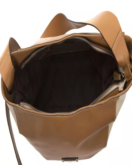 Pompei Donatella Brown Leather Women Shoulder Bag