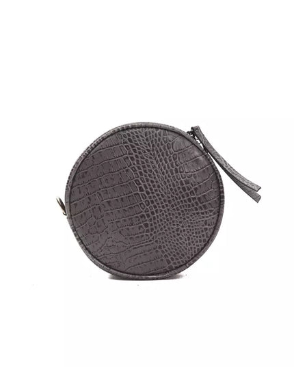 Pompei Donatella Gray Leather Women Crossbody Bag