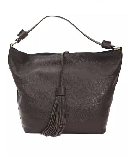 Pompei Donatella Brown Leather Women Shoulder Bag