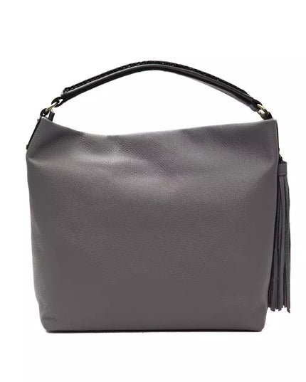Pompei Donatella Gray Leather Women Shoulder Bag