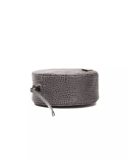 Pompei Donatella Gray Leather Women Crossbody Bag