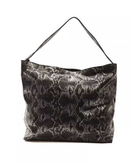 Pompei Donatella Gray Leather Women Shoulder Bag