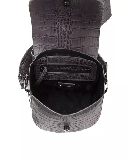 Pompei Donatella Gray Leather Women Crossbody Bag
