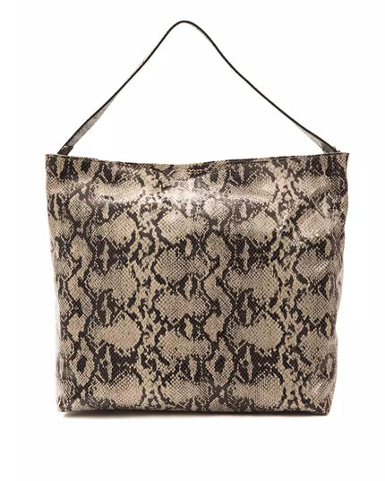 Pompei Donatella Gray Leather Women Shoulder Bag