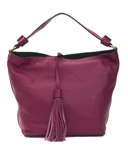 Pompei Donatella Burgundy Leather Shoulder Bag