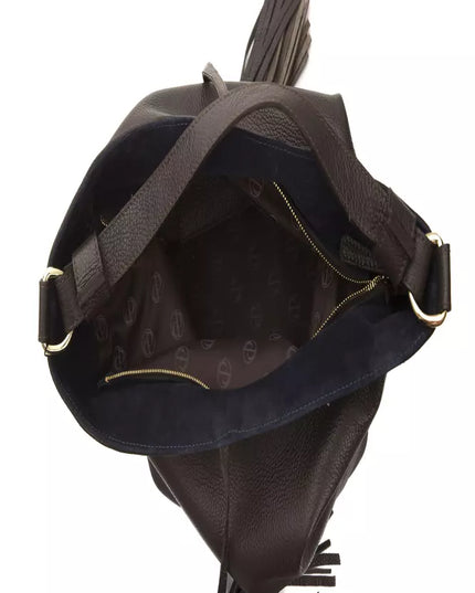 Pompei Donatella Brown Leather Women Shoulder Bag