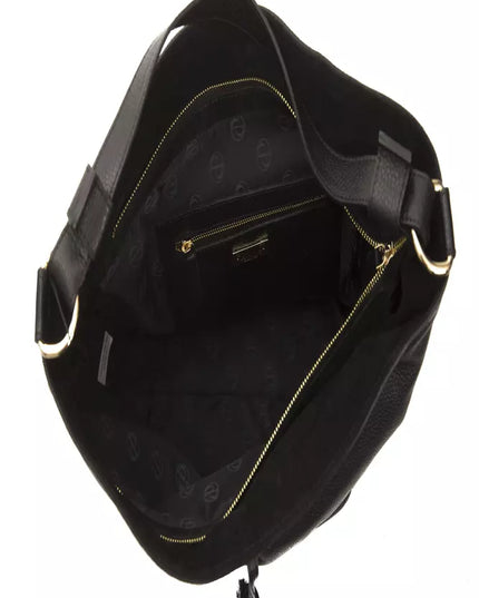 Pompei Donatella Black Leather Women Shoulder Bag