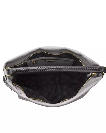 Pompei Donatella Gray Leather Women Shoulder Bag