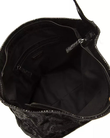 Pompei Donatella Gray Leather Women Shoulder Bag