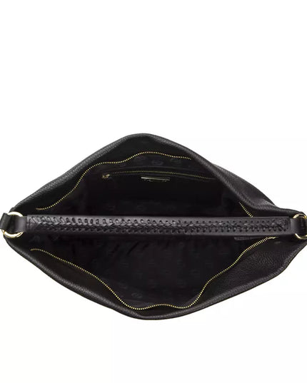 Pompei Donatella Black Leather Women Shoulder Bag