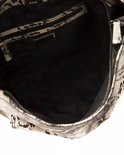 Pompei Donatella Gray Leather Women Shoulder Bag