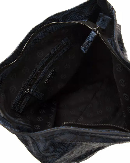 Pompei Donatella Blue Leather Women Shoulder Bag