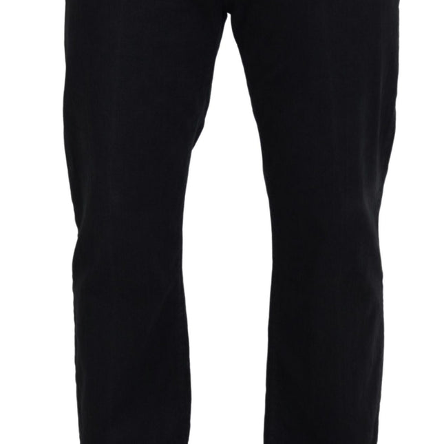 John Galliano Black Cotton Back Buckle Casual Denim Jeans
