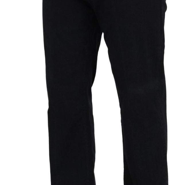 John Galliano Black Cotton Back Buckle Casual Denim Jeans