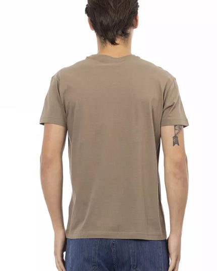 Trussardi Action Brown Cotton Men T-Shirt