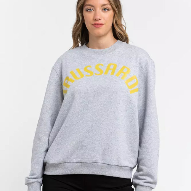 Trussardi Gray Cotton Women Sweatshirt