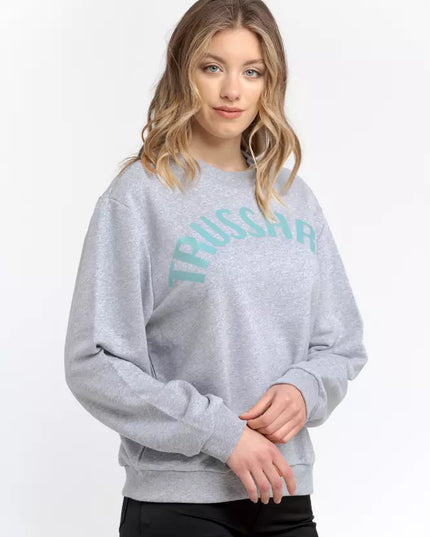 Trussardi Gray Cotton Women Sweatshirt