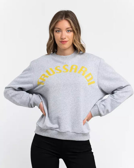 Trussardi Gray Cotton Women Sweatshirt