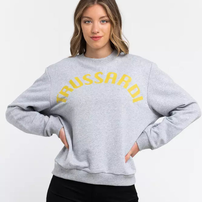 Trussardi Gray Cotton Women Sweatshirt