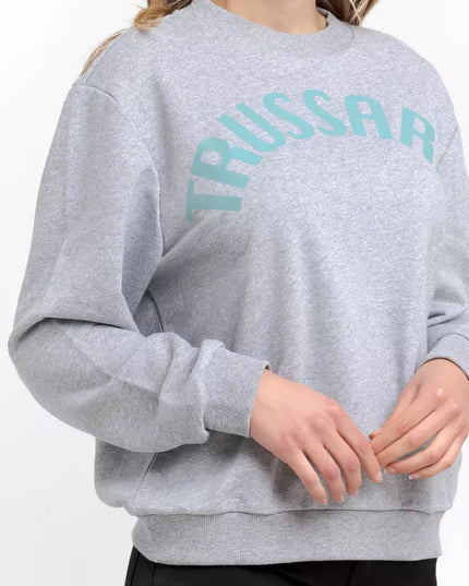 Trussardi Gray Cotton Women Sweatshirt