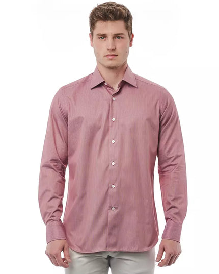 Bagutta Red Cotton Men Shirt