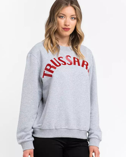 Trussardi Gray Cotton Women Sweatshirt