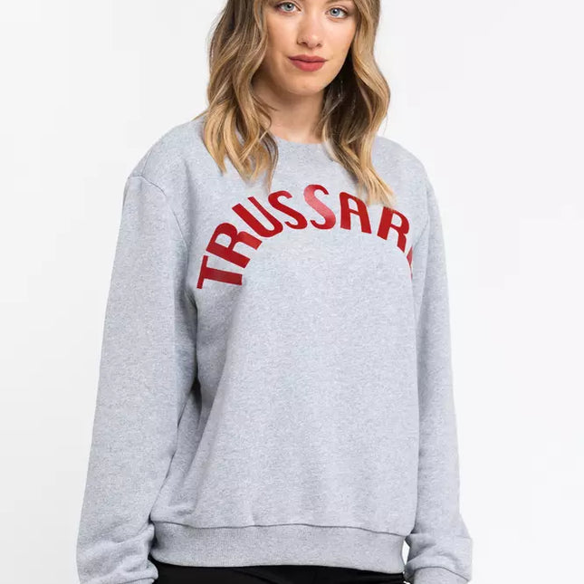 Trussardi Gray Cotton Women Sweatshirt