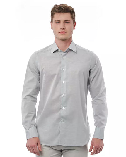 Bagutta Gray Cotton Men Shirt