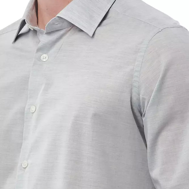 Bagutta Gray Cotton Men Shirt