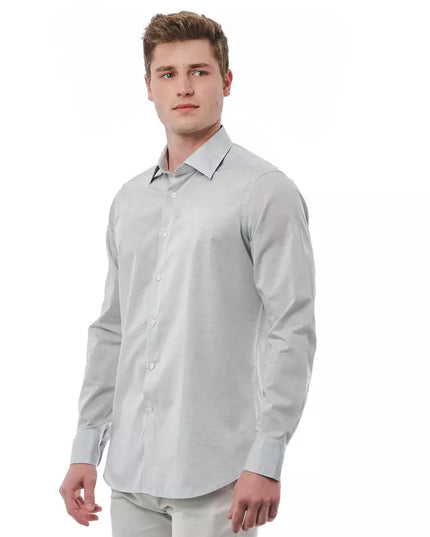 Bagutta Gray Cotton Men Shirt
