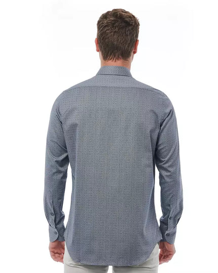 Bagutta Black Cotton Men Shirt