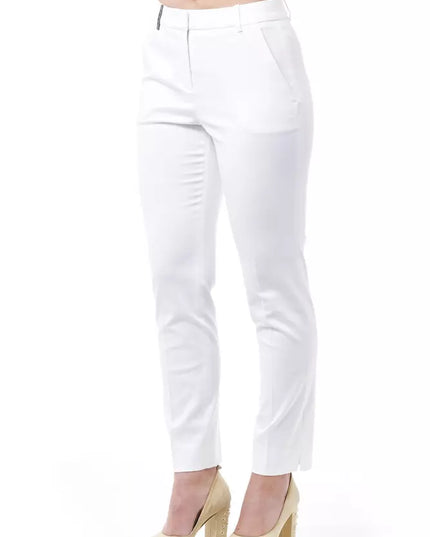 Peserico White Cotton Jeans & Pants