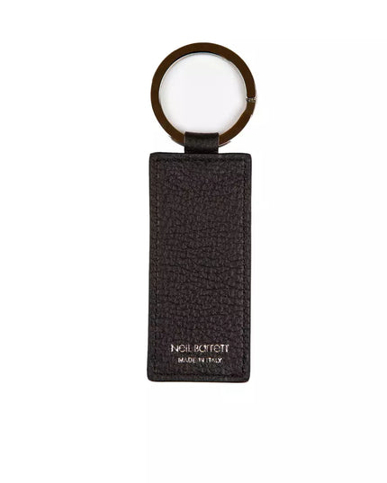 Neil Barrett Black Leather Men Keychain