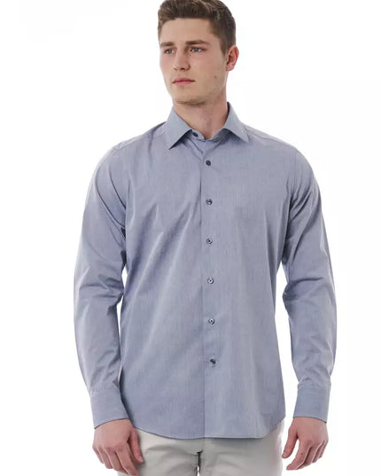 Bagutta Gray Cotton Men Shirt