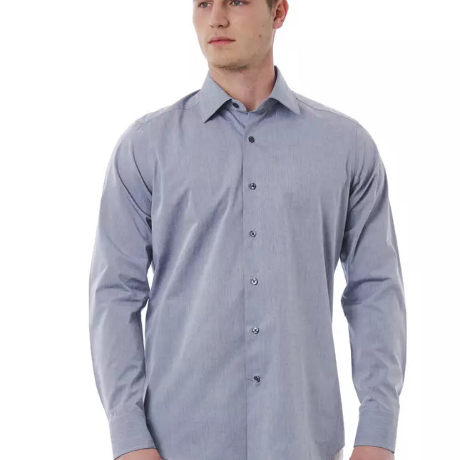 Bagutta Gray Cotton Men Shirt