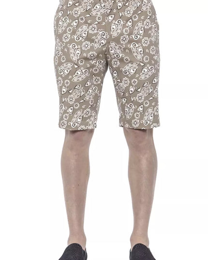 PT Torino Beige Cotton Men Bermuda Short
