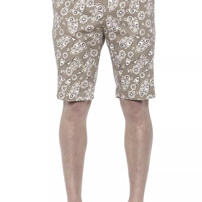 PT Torino Beige Cotton Men Bermuda Short