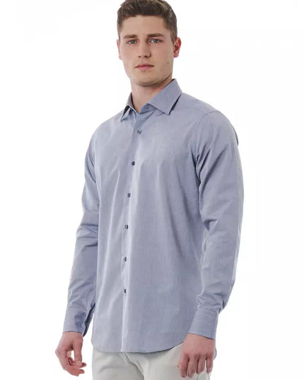 Bagutta Gray Cotton Men Shirt