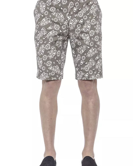 PT Torino Green Cotton Men's Bermuda Shorts