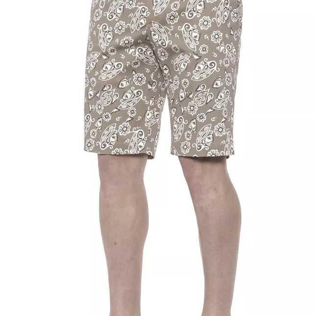 PT Torino Beige Cotton Men Bermuda Short
