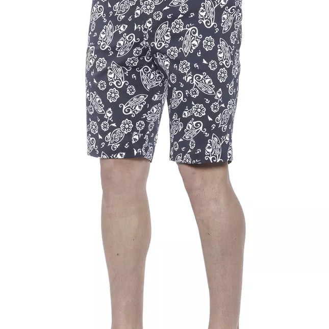 PT Torino Blue Cotton Men Bermuda Shorts
