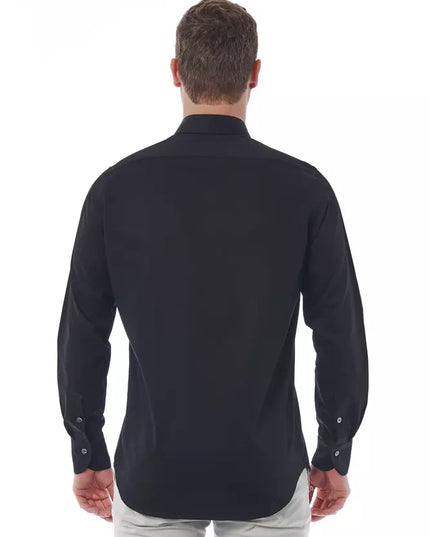 Bagutta Black Cotton Men Shirt
