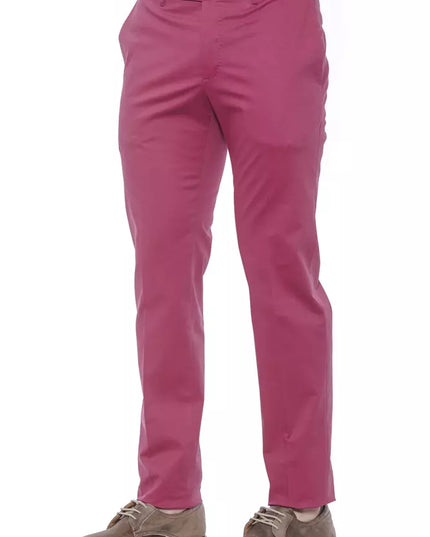 PT Torino Fuchsia Cotton Men Trouser