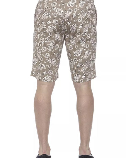 PT Torino Beige Cotton Men Bermuda Short