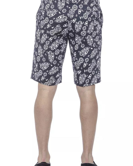 PT Torino Blue Cotton Men Bermuda Shorts