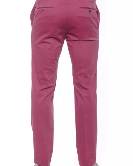 PT Torino Fuchsia Cotton Men Trouser